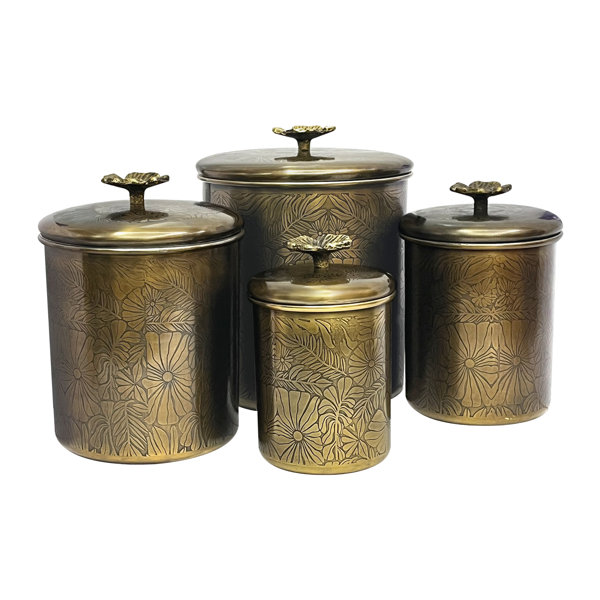 House of Hampton® Stainless Steel Canister Set of 4 Wayfair